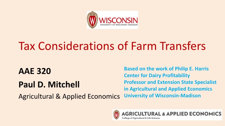 tax considerations of farm transfers