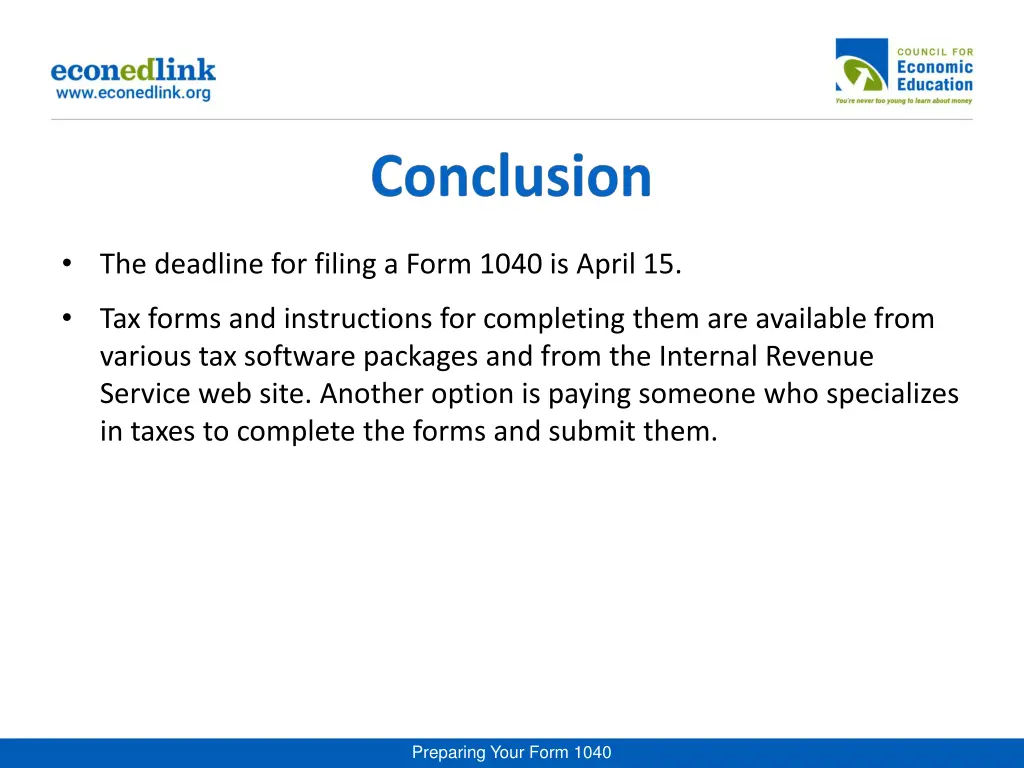 the deadline for filing a form 1040 is april 15