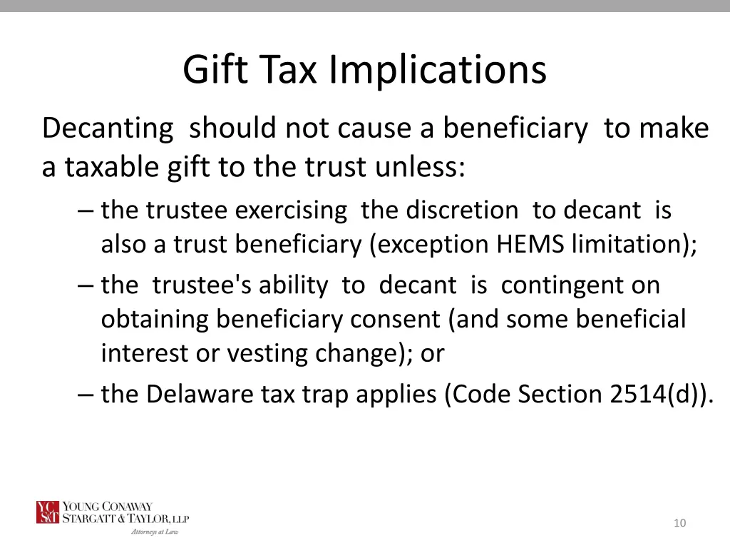 gift tax implications