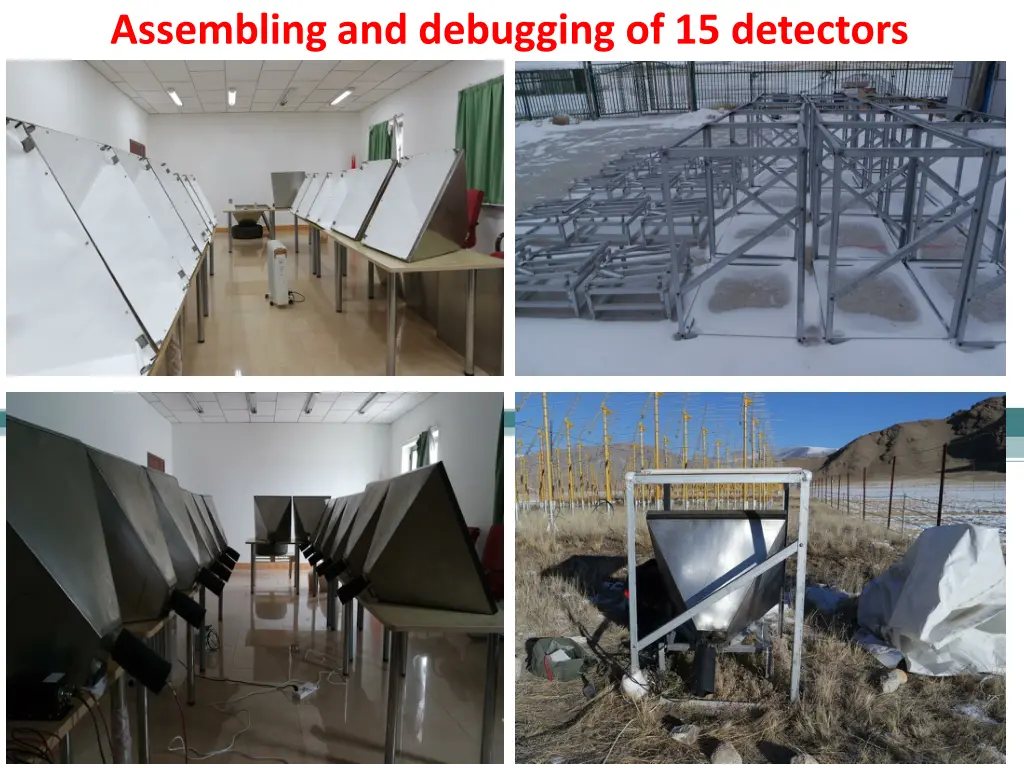 assembling and debugging of 15 detectors