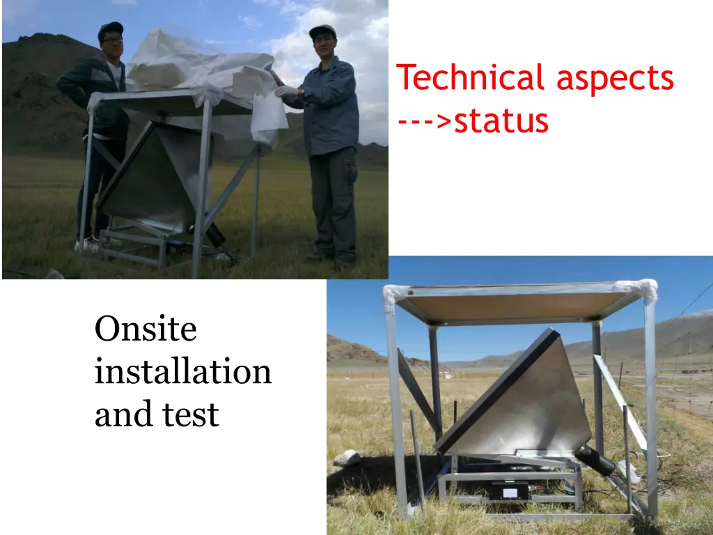 technical aspects status