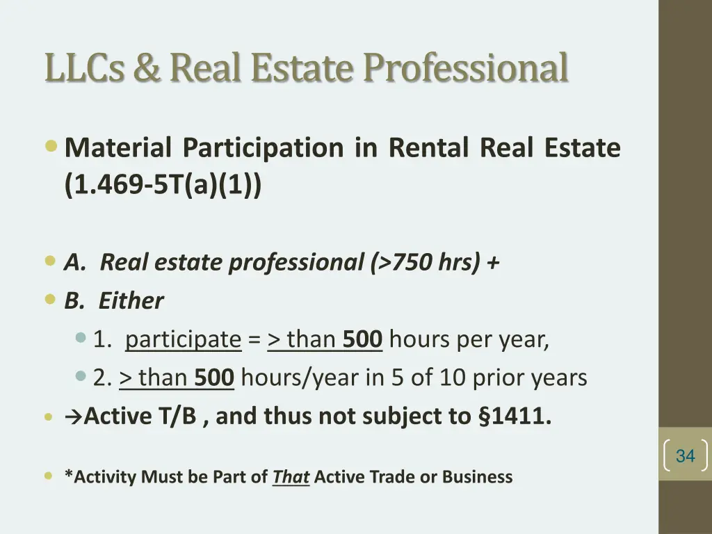 llcs real estate professional