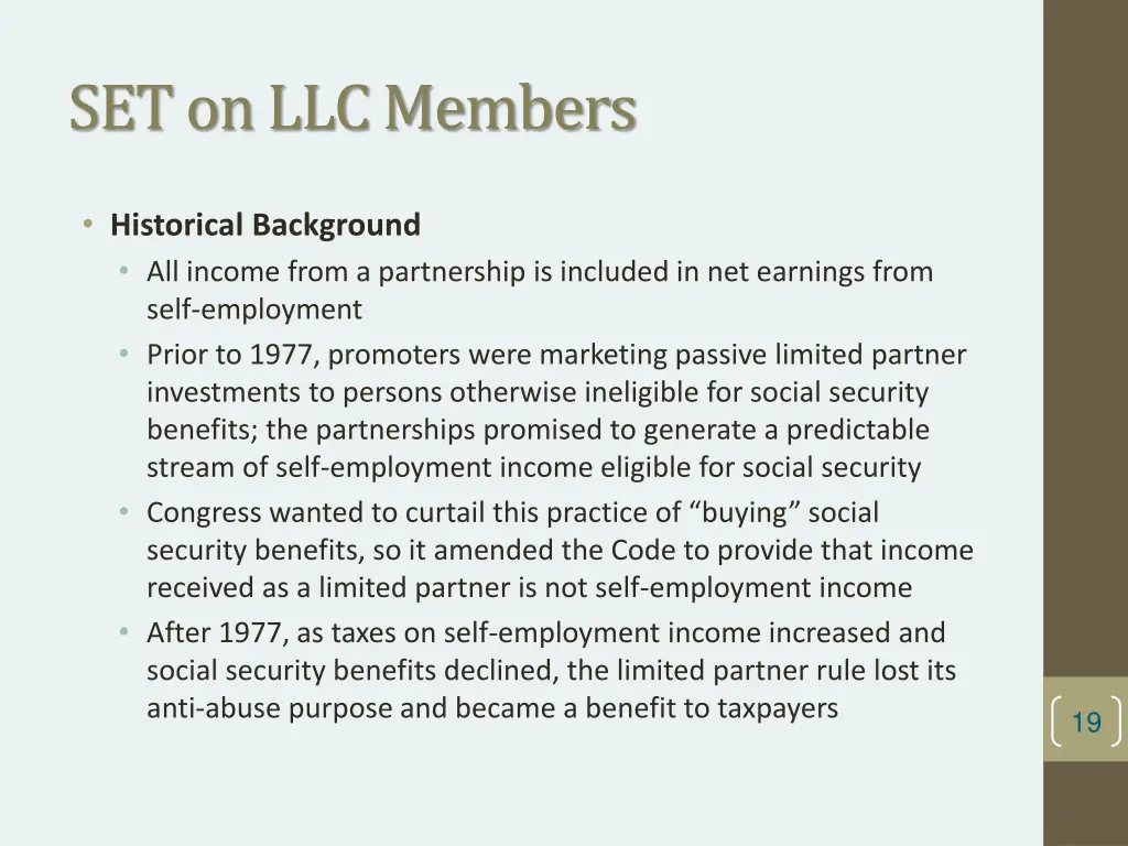 set on llc members 1