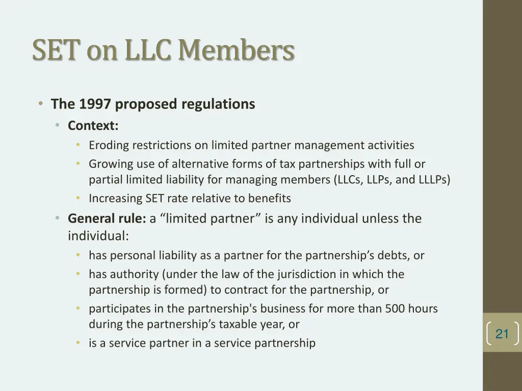 set on llc members 3