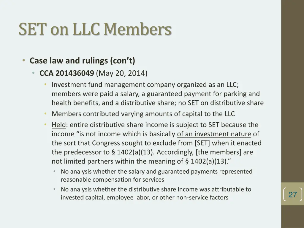 set on llc members 9