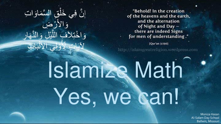 islamize math yes we can