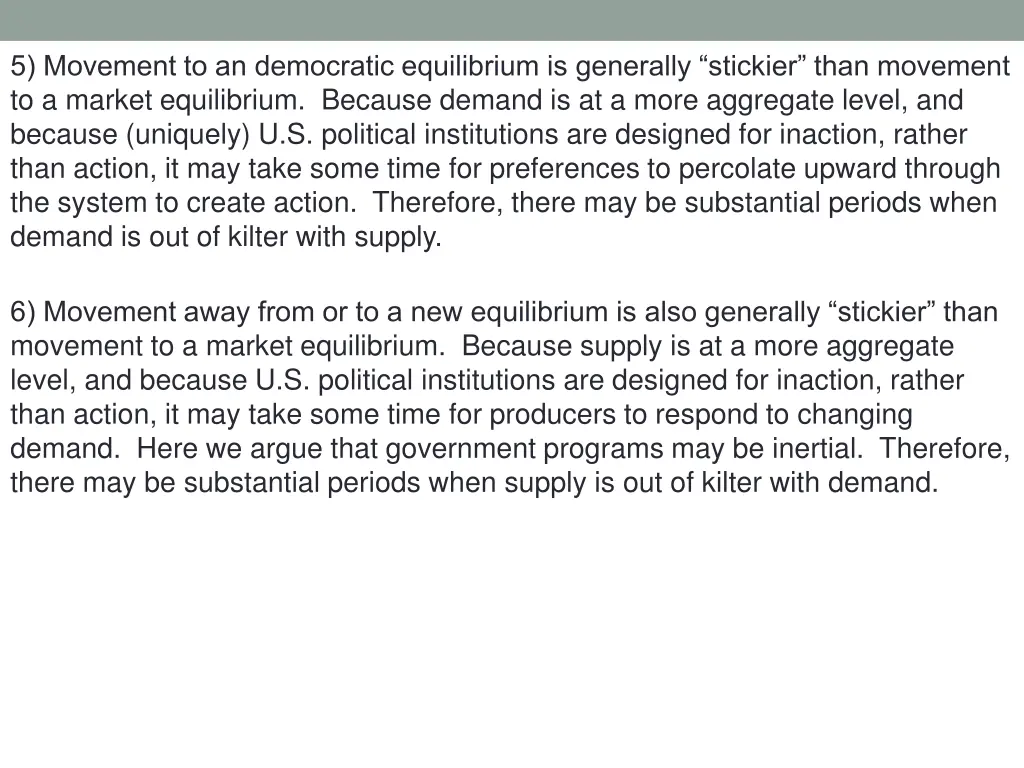 5 movement to an democratic equilibrium