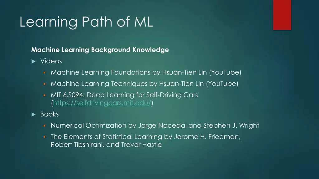 learning path of ml 1