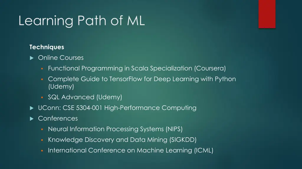 learning path of ml 2