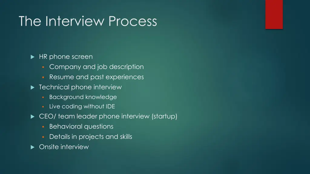 the interview process