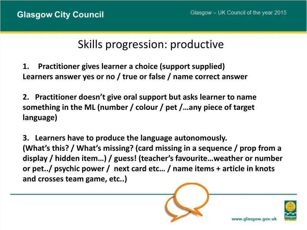 skills progression productive