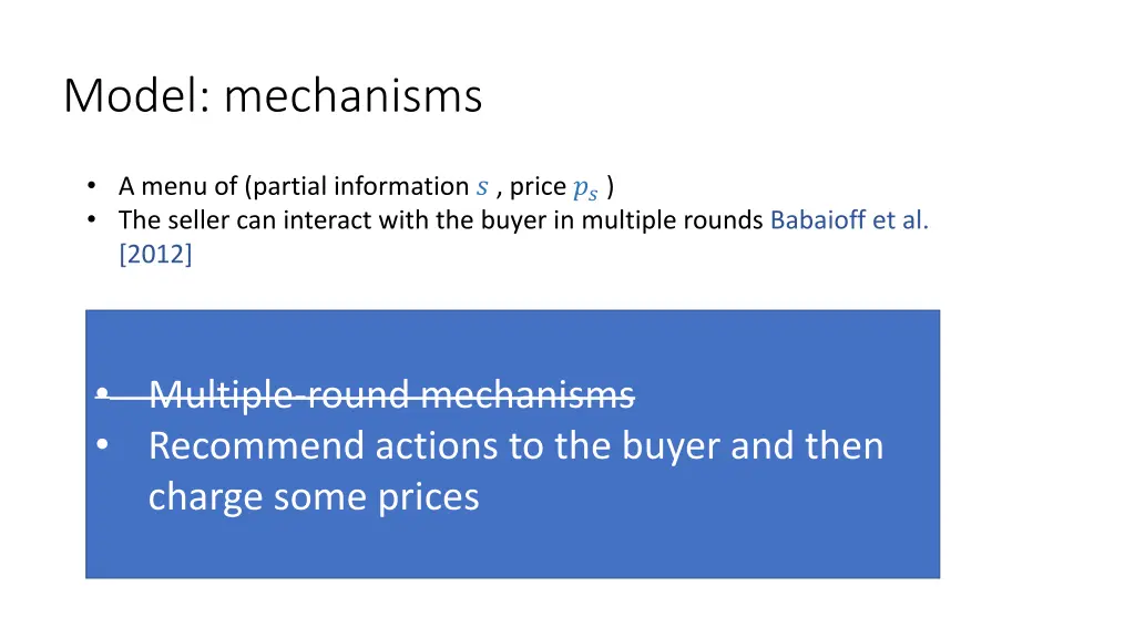 model mechanisms