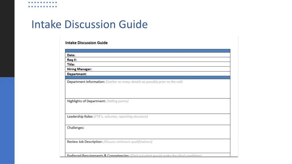 intake discussion guide