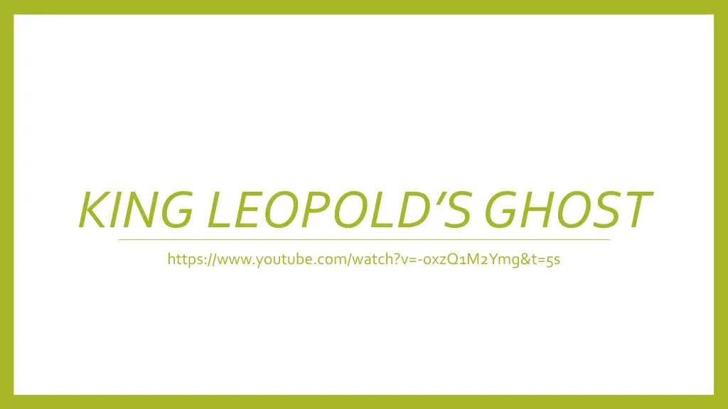 king leopold s ghost