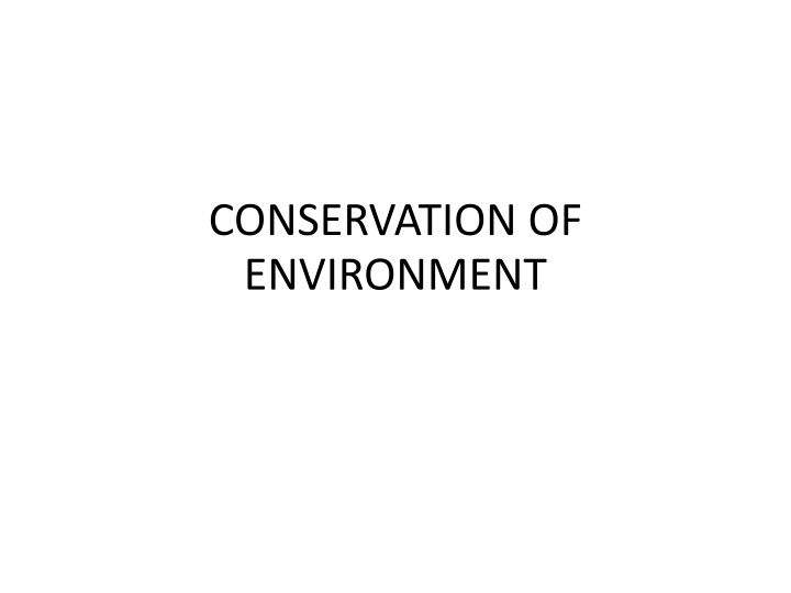 conservation of environment