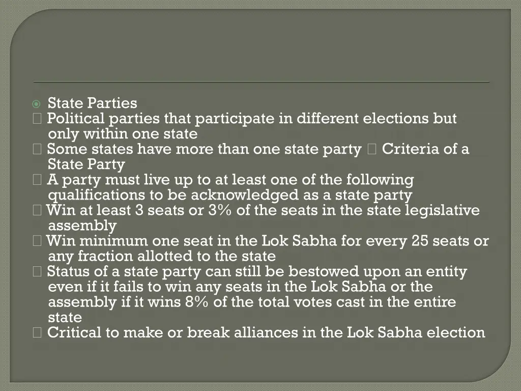 state parties political parties that participate