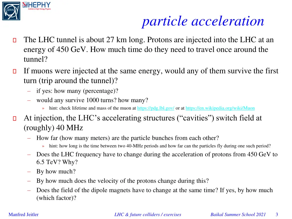 particle acceleration