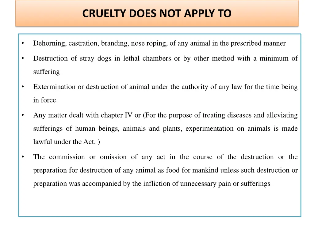 cruelty does not apply to