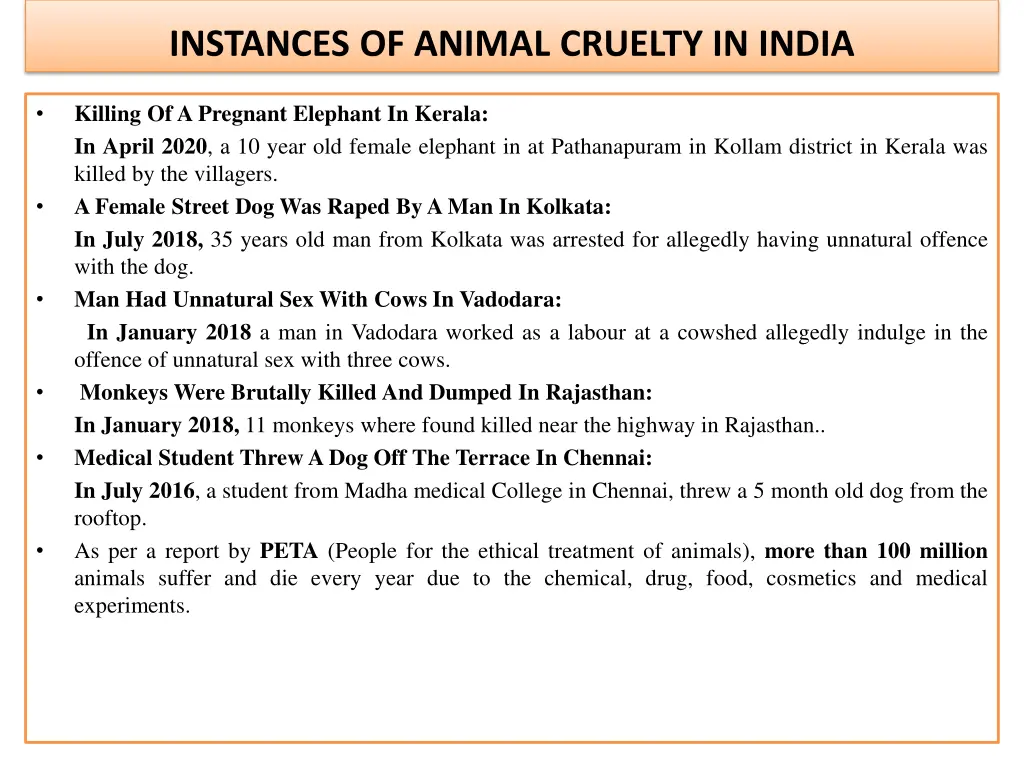 instances of animal cruelty in india