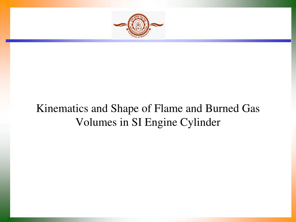 kinematics and shape of flame and burned