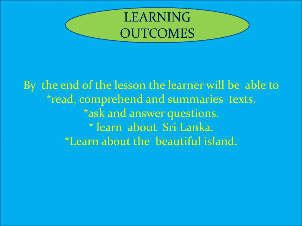 learning outcomes