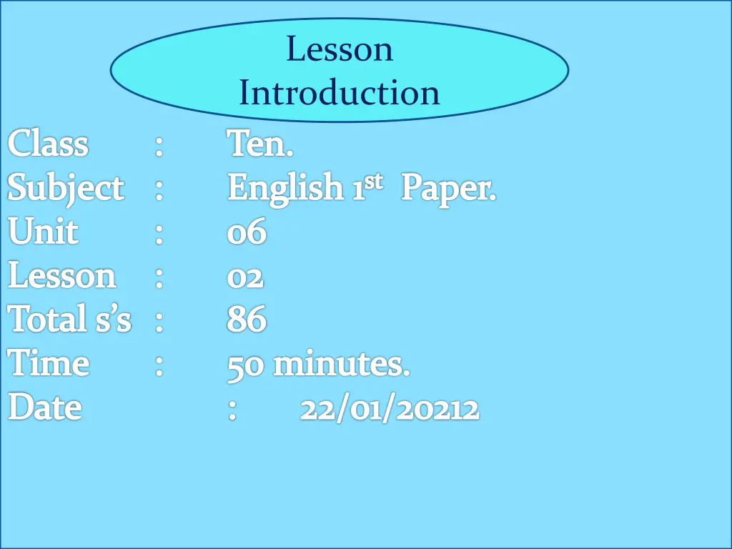 lesson introduction