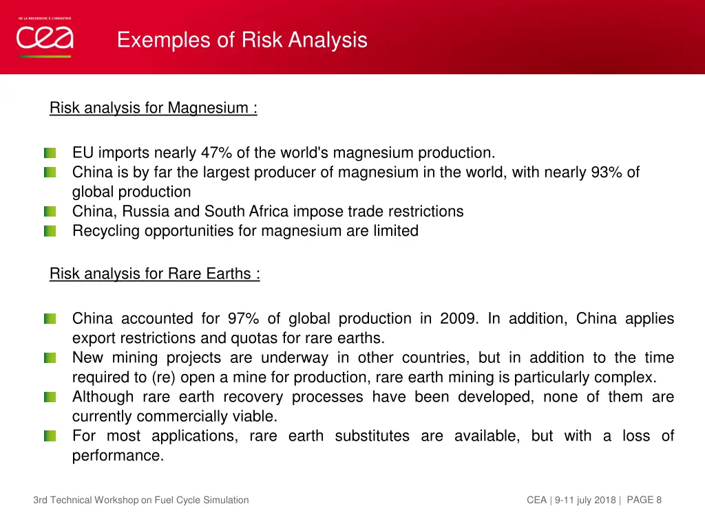 exemples of risk analysis