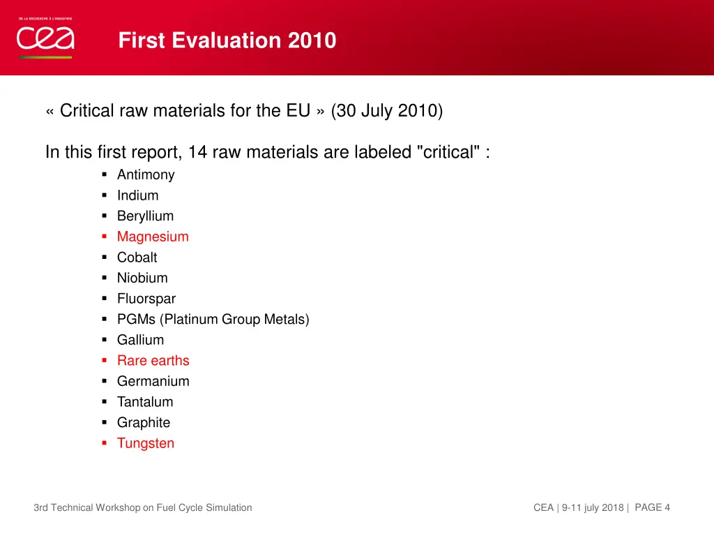 first evaluation 2010