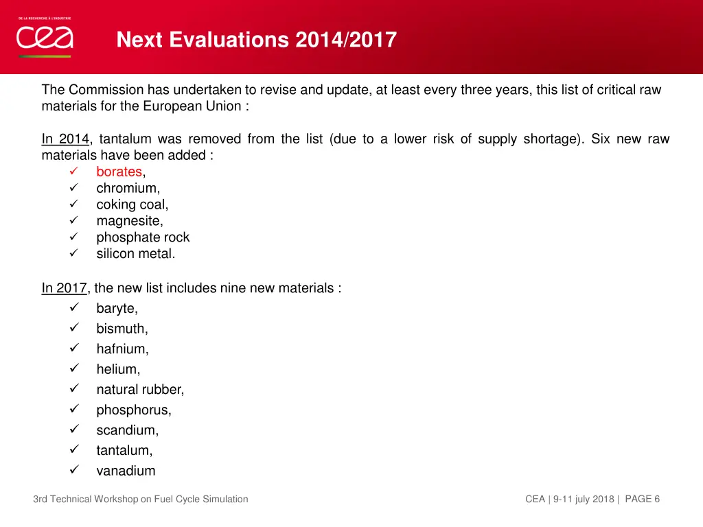 next evaluations 2014 2017