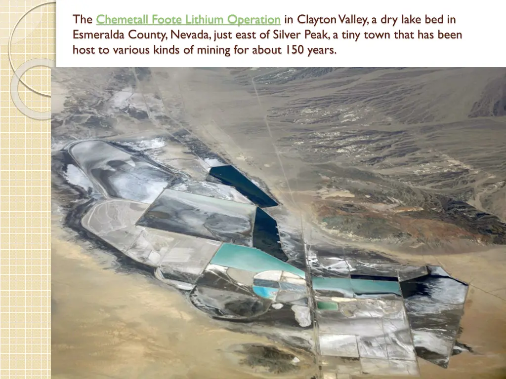 the chemetall foote lithium operation in clayton