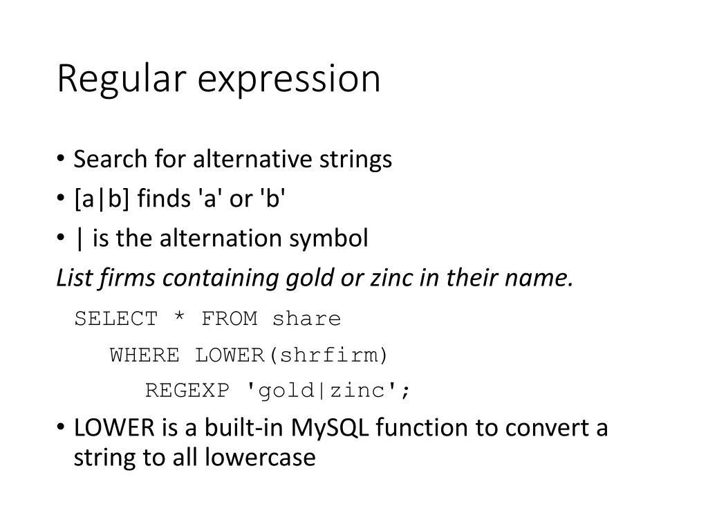 regular expression 2