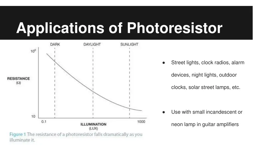 applications of photoresistor