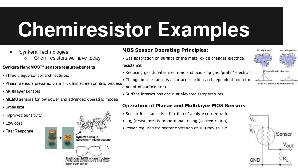 chemiresistor examples