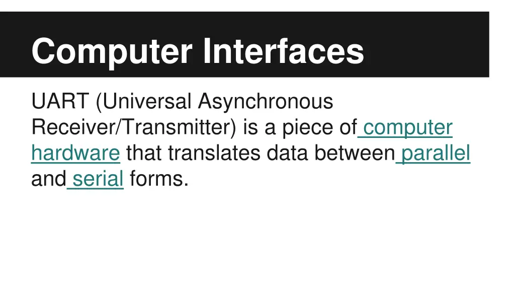 computer interfaces 1