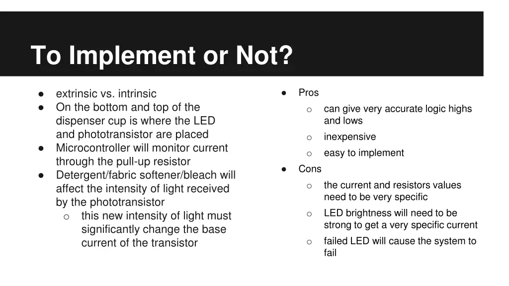 to implement or not