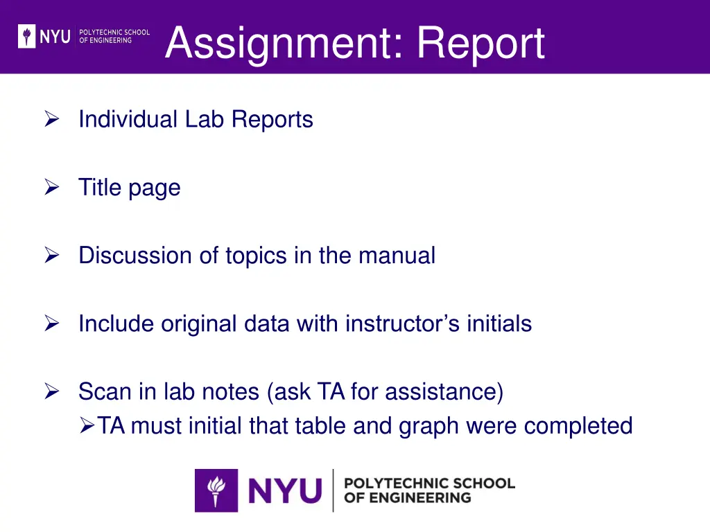 assignment report