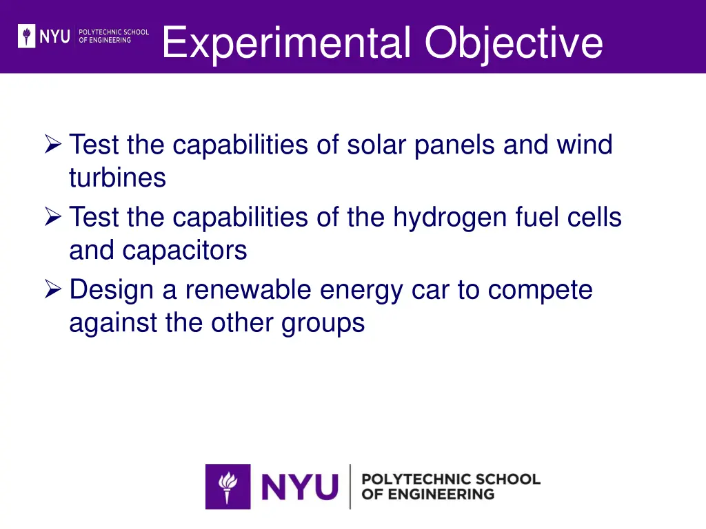 experimental objective