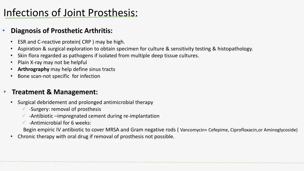 infections of joint prosthesis 2