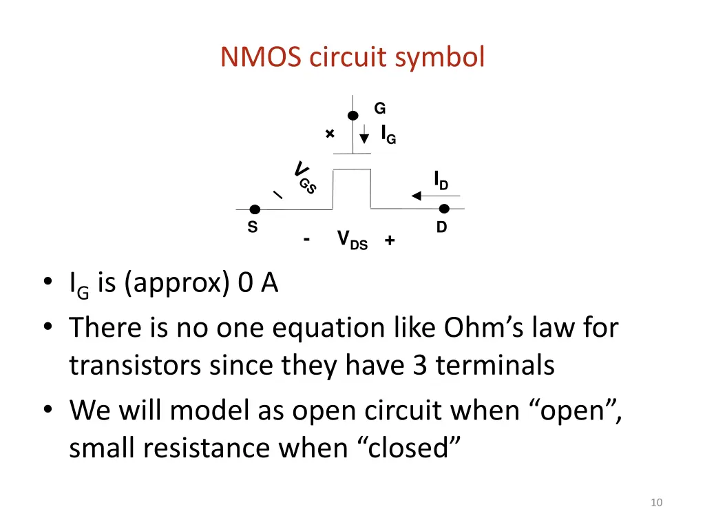 nmos circuit symbol