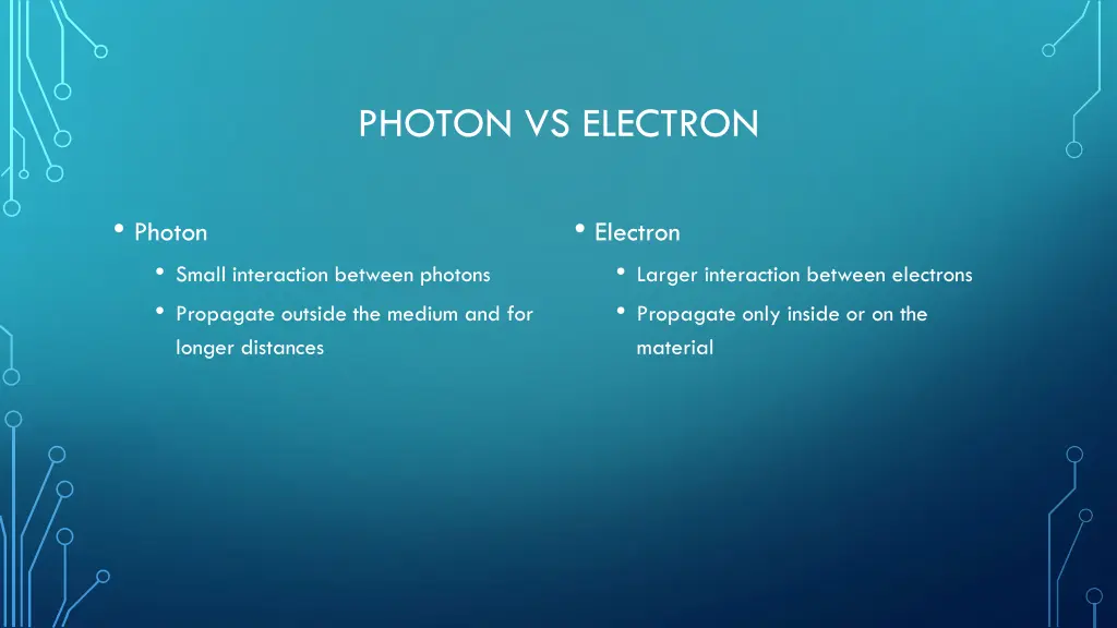 photon vs electron