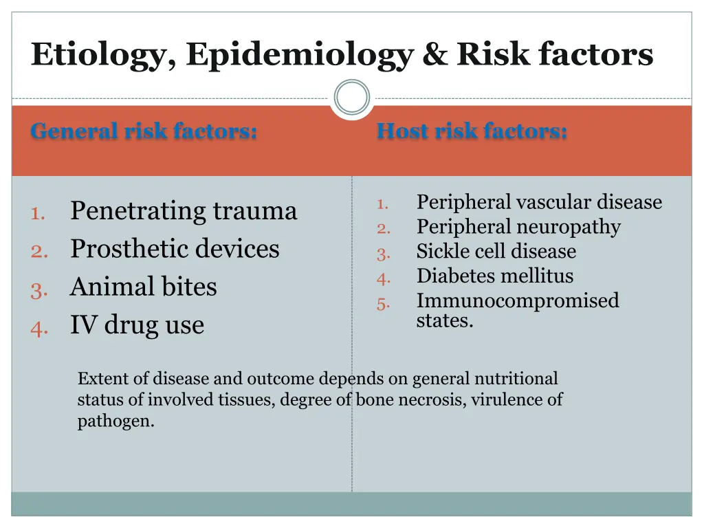 etiology epidemiology risk factors