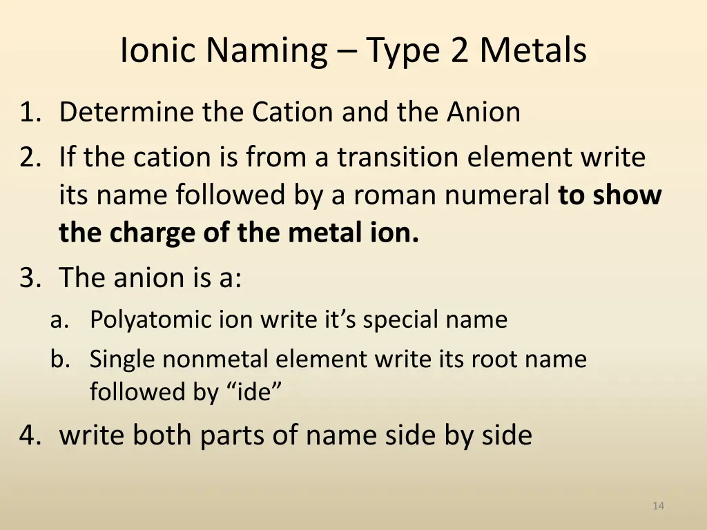 ionic naming type 2 metals