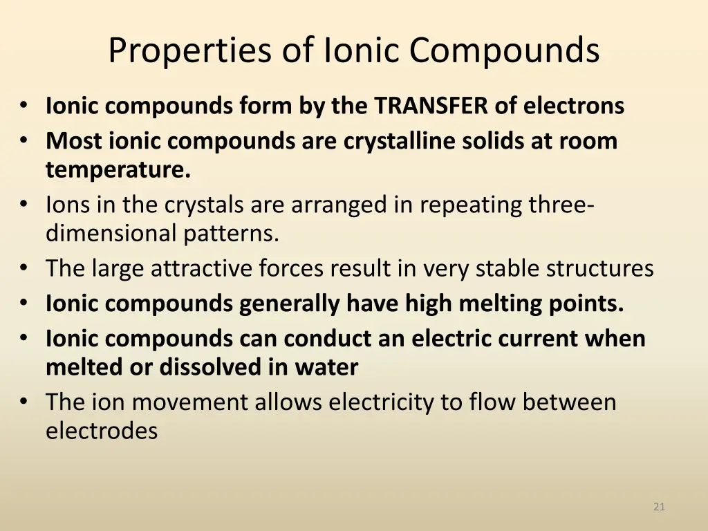 properties of ionic compounds