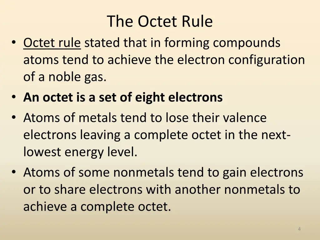 the octet rule