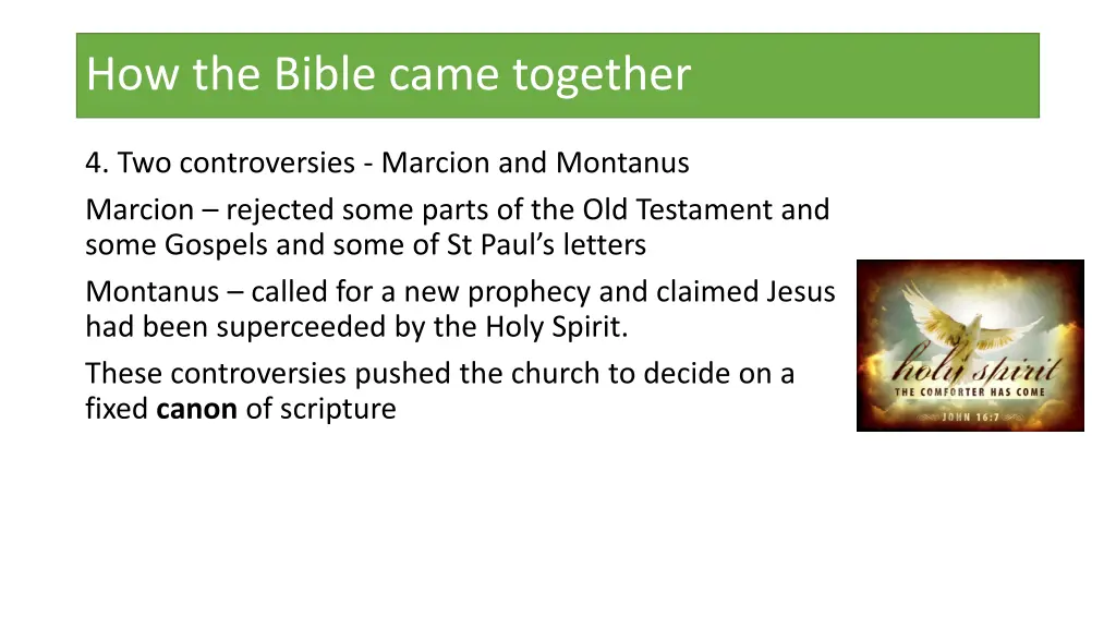 how the bible came together 2