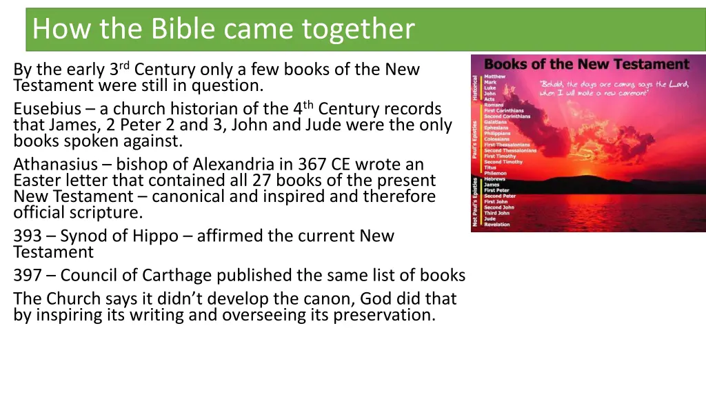 how the bible came together 3