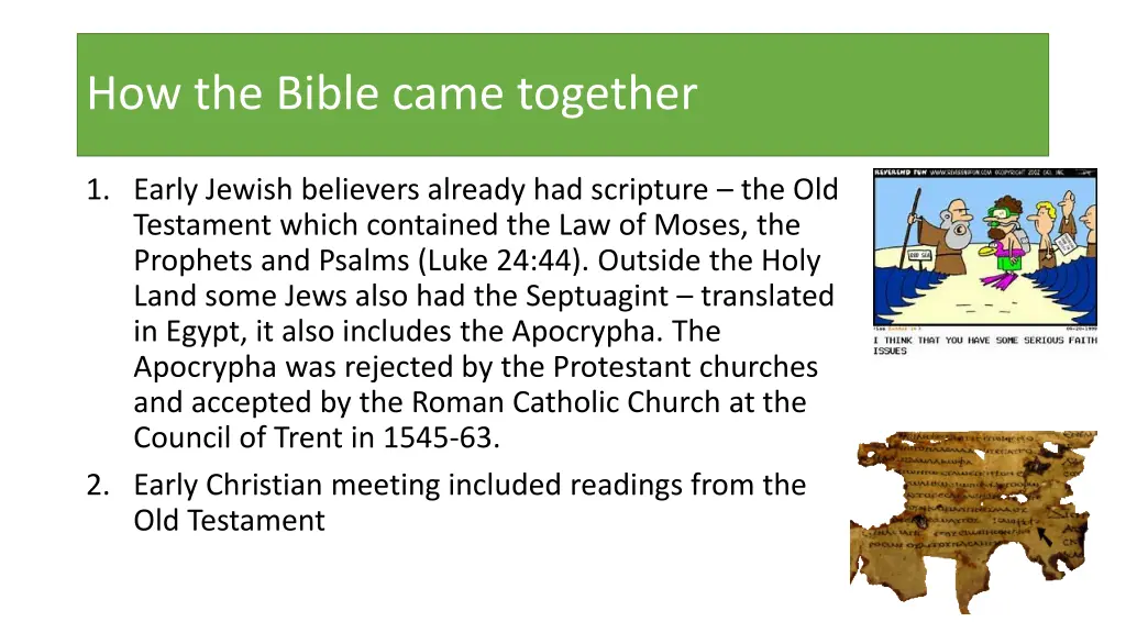 how the bible came together