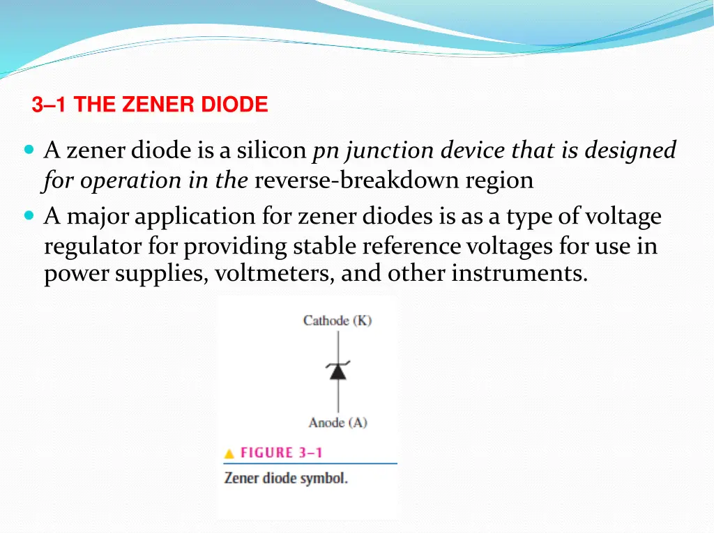 3 1 the zener diode