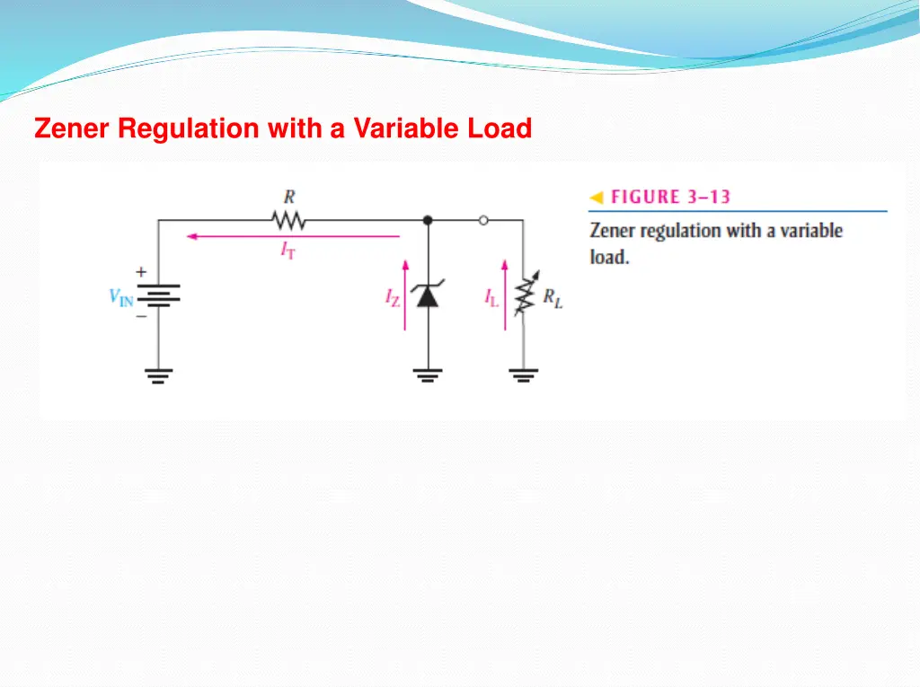 zener regulation with a variable load