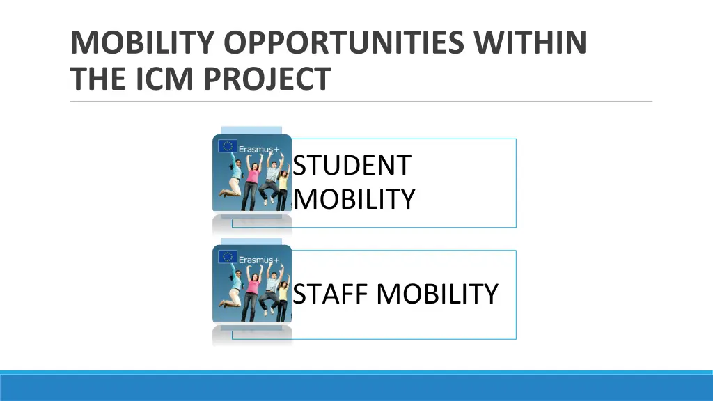 mobility opportunities within the icm project